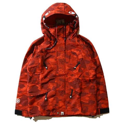 Bape X Mmj Red Camo Snowboard Jacket Мужчины Одежда Мода