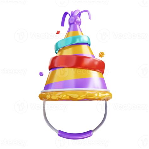 3d Illustration Birthday Hat 16329357 Png