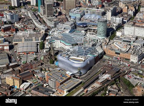 aerial view birmingham city centre bullring shopping centre uk stock photo alamy