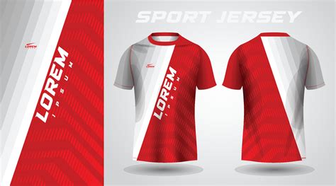 red white t-shirt sport jersey design 10471320 Vector Art at Vecteezy