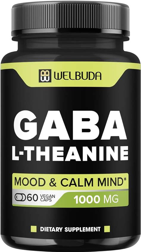 Gaba Supplement 1000mg with L-Theanine Extract - Support for ...