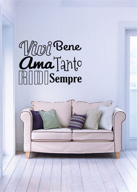 Casa Dolce Casa Wall Stickers Frasi Motivazionali Vivi Ama Ridi