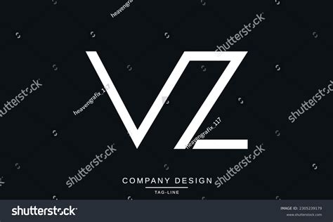 VZ ZV Abstract Letters Logo Monogram Royalty Free Stock Vector