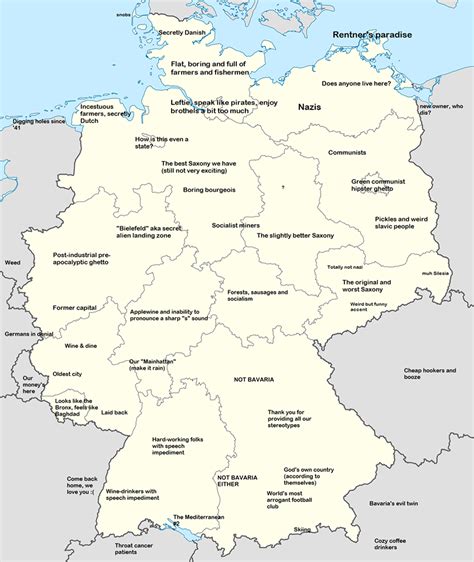 German map of national stereotypes : r/germany