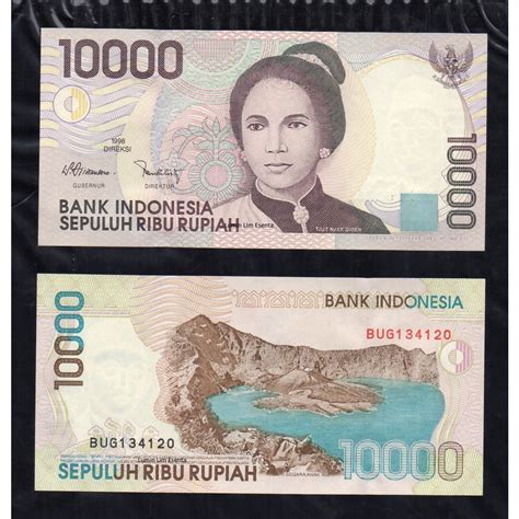 Jual BL4014 Per 1 Lembar Uang Kuno 10000 Rupiah 1998 UNC Mulus Gress