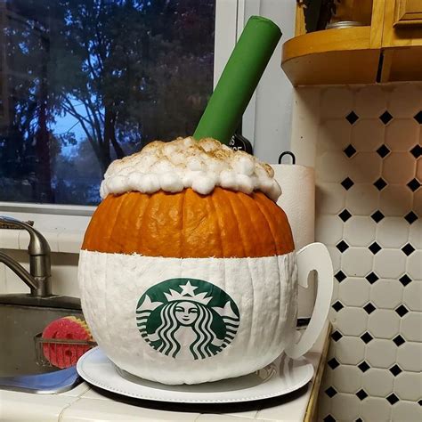 No Carve Spiced Pumpkin Latte Pumpkin Creative Pumpkin Decorating