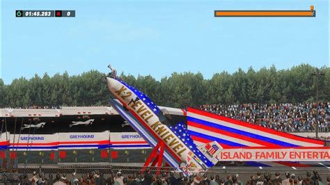 Evel Knievel Jumps 14 Greyhound Buses In The Trails Rising Game Updated Youtube