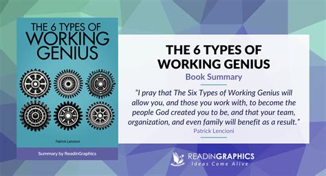 Book Summary The 6 Types Of Working Genius Patrick Lencioni