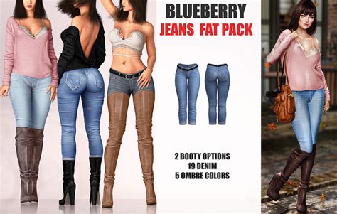 Second Life Marketplace Blueberry Frank Jeans Fat Pack