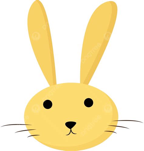 Vector Or Color Painting Of A Yellow Cartoon Rabbits Face Vector Wild