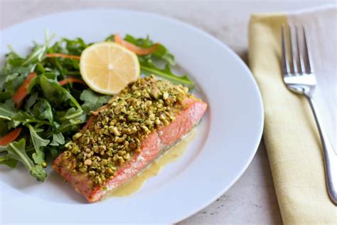 Pistachio Crusted Salmon Recipe Stephanie Kay Nutrition