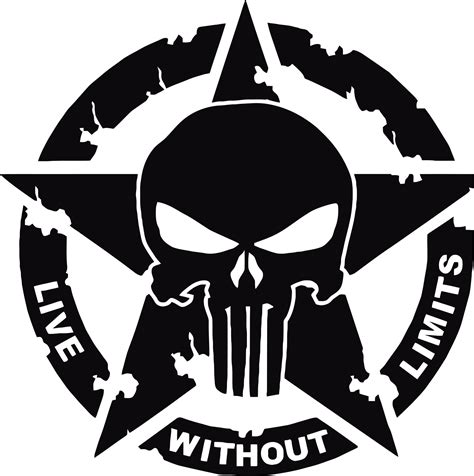 Punisher Skull Decal Sticker Sold By Unitestates Sku