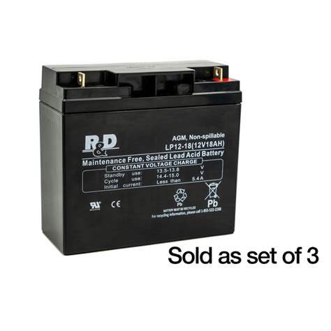 12 Volt 18.0Ah SLA UPS Replacement Battery