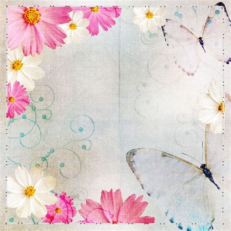 Album Cover Floral Design Butterflies Stock Photo by ©o_april 4982352