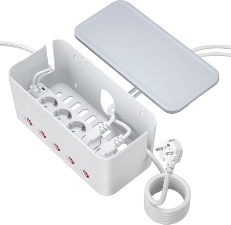 Multiprise Usb Avec Bo Te De Rangement Des C Bles Prise Multiple Avec