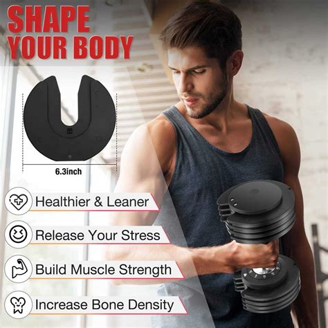 Adjustable Dumbbell Set, 25lb/55lb Free Weight Set Pair Fast Adjust