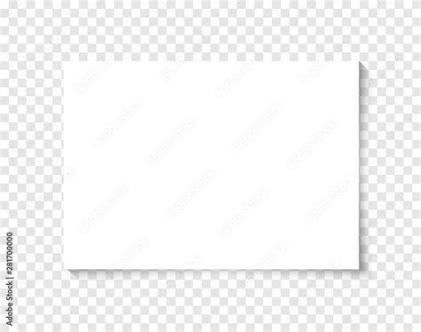 White realistic blank paper page with shadow. Vector A4 paper on ...