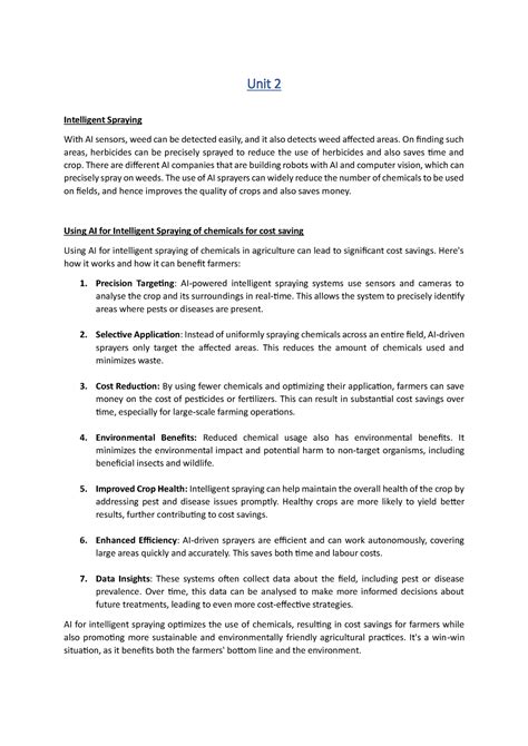 Unit Ai Agri Ai Significance In Agriculture Unit Intelligent