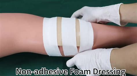 Alexer Silicone Foam Dressings Without Border Adhesive Wound Pads For Post Op Pressure Ulcers