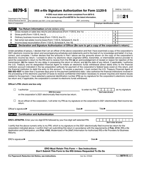 Irs Form 8879 S Download Fillable Pdf Or Fill Online Irs E File