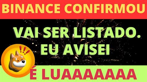 URGENTE BINANCE CONFIRMOU QUE VAI LISTAR EU AVISEI PARA VOCÊS 100