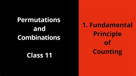 Permutations And Combinations Class 11 Cbse 1 Fundamental Principle