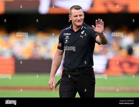 Brisbane Australia Th Mar Carlton Coach Michael Voss Is Seen