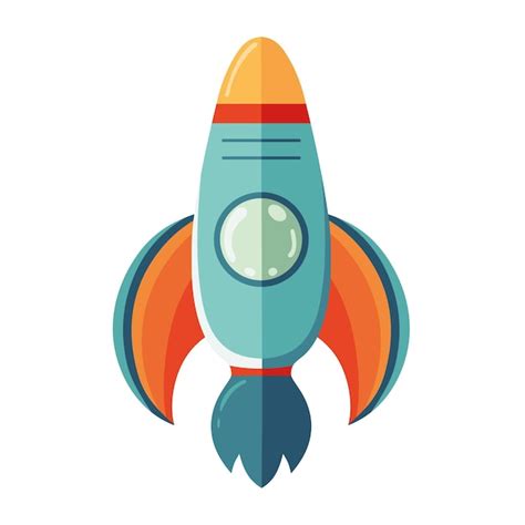 Premium Vector Colorful Rocket Ship Illustration