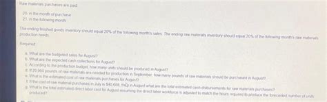 ABC Corporation makes one product and has provided | Chegg.com