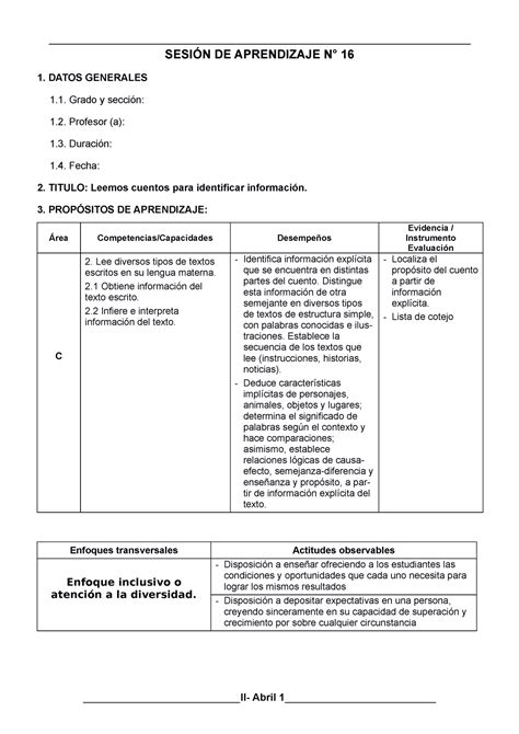 2° Sesion De Sinonimos Sesión De Aprendizaje Los Sinónimos 2do Grado De Primaria SesiÓn De