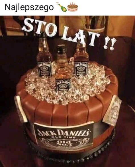 Dzien Mezczyzny Whiskey Bottle Jack Daniels Cake