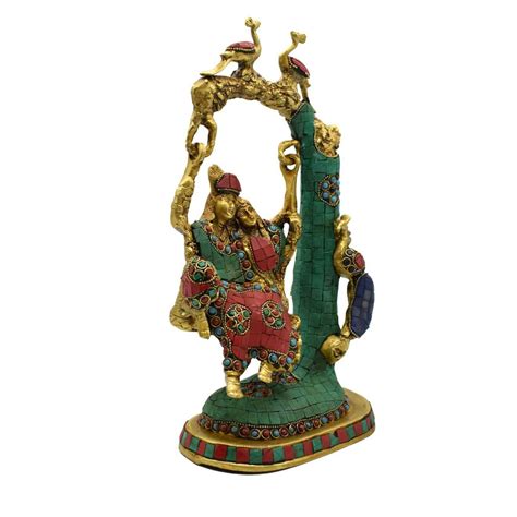 Brass Radha Krishna Jhula Wall Hanging Puja N Pujari Book Pandit