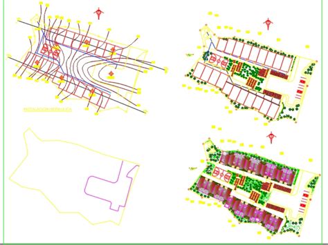 Conception de lotissement dans AutoCAD Téléchargement CAD 761 26 KB