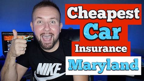 Cheapest Car Insurance In Maryland Great Price And Coverage Best Rates In Md Youtube