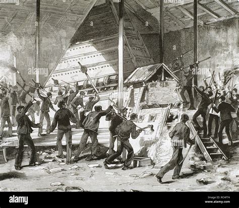 19th century factory workers machines hi-res stock photography and ...