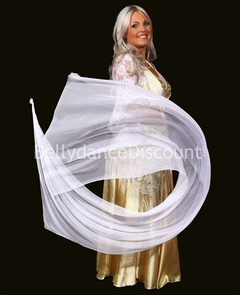 White Belly Dance Veil Poi 1790