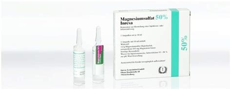 Magnesiumsulfat Inresa X Ml Infusionsl Sungskonzentrat Kaufe