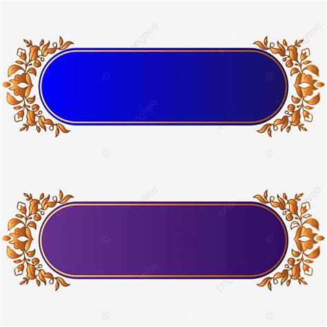 two blue and gold frames with flowers on them, borders, frame, border png and psd