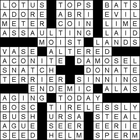 Solution For Crossword Puzzle Of June 7 2024