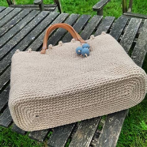 Tote Bag Cabas R Alis Au Crochet En Ficelle De Jute Fibre