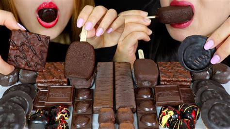 Asmr Dark Chocolate Ice Cream Cake Bonbon Ice Cream Jelly Chocolate