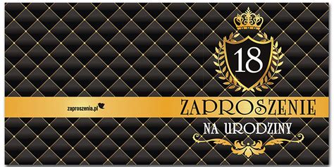 Zaproszenie Na Urodziny Eleganckie Gold Cocobird Cocobird