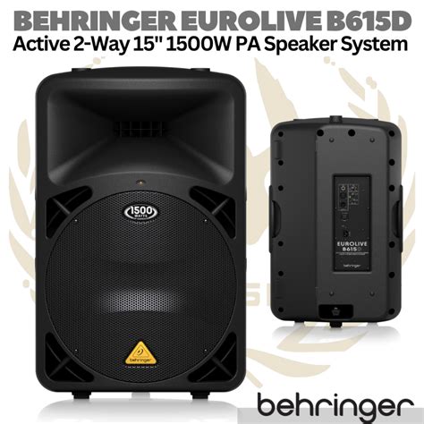 Jual BEHRINGER EUROLIVE B615D Active 1500W 15" PA Speaker System ...