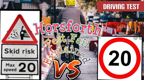 Driving Test Fail Explained Leeds Horsforth 20 Speed Signs