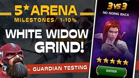 5 Star Black Widow Grind Red Guardian Testing Marvel Contest Of Champions Youtube