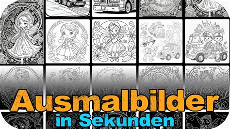 Ausmalbilder für Kinder selber erstellen | Kinder Malbuch mit KI