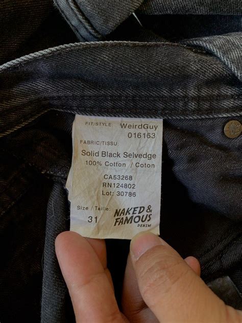 Naked Famous Washed Black Selvedge Denim On Carousell