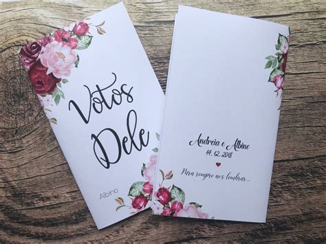 2 Cadernos De Votos Casamento Noivos Livro Personalizado