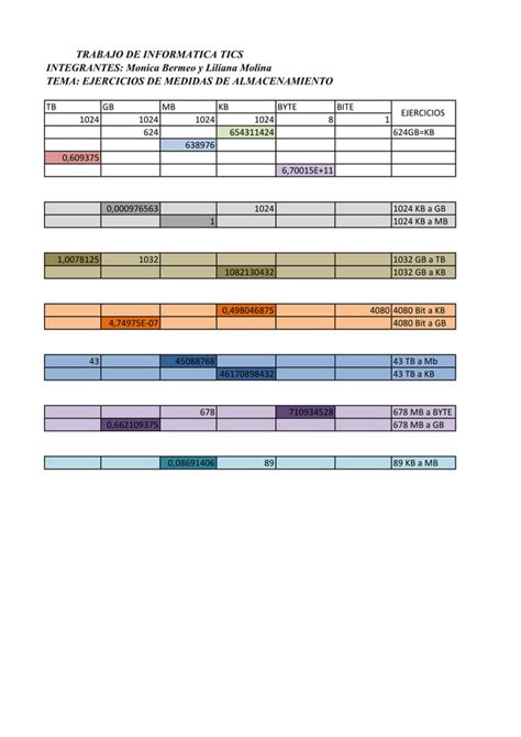 Molina Liliana Medidas De Almacenamiento Pdf