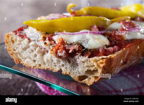 grilled cheese baguette Stock Photo - Alamy